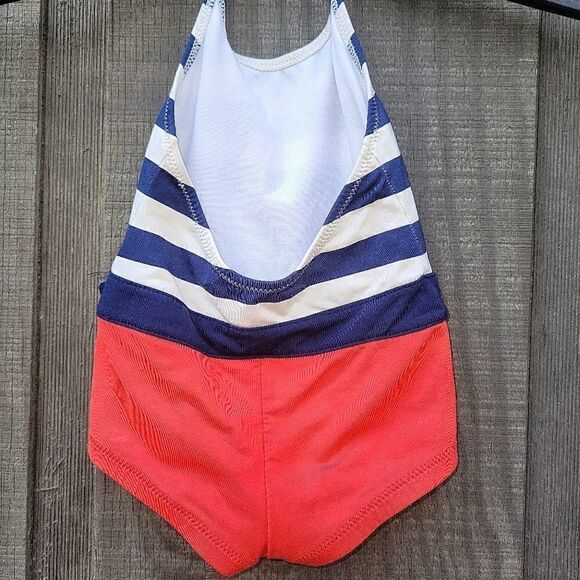 Tommy Hilfiger Baby Girls Nautical Red White Blue One Piece Swimsuit 12M - Picture 4 of 8
